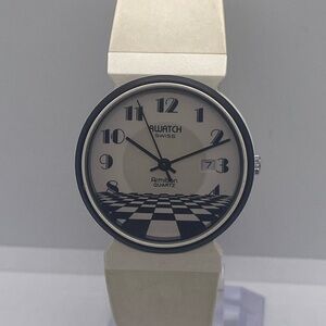 Armitron Black and White Checkered Dial Watch